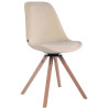 Silla Troyes Rund En Terciopelo Natural,Crema