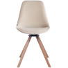 Silla Troyes Rund En Terciopelo Natural,Crema