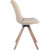 Silla Troyes Rund En Terciopelo Natural,Crema