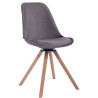 Silla Troyes Rund En Terciopelo Natural,Gris oscuro