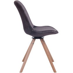 Silla Troyes Rund En Terciopelo Natural,Gris oscuro