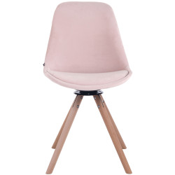 Silla Troyes Rund En Terciopelo Natural,Rosado