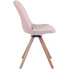 Silla Troyes Rund En Terciopelo Natural,Rosado