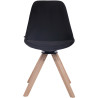 Silla Troyes Square En Terciopelo Natural (roble),Negro