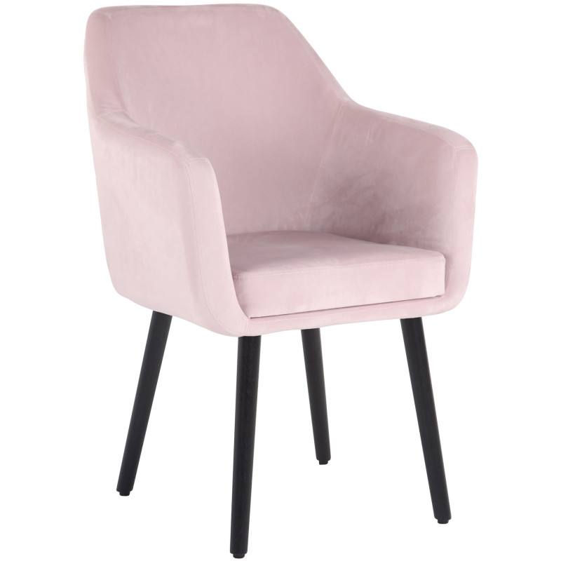 Silla De Salón Utrecht En Terciopelo Rosado,Negro