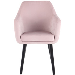 Silla De Salón Utrecht En Terciopelo Rosado,Negro