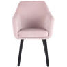 Silla De Salón Utrecht En Terciopelo Rosado,Negro