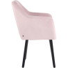 Silla De Salón Utrecht En Terciopelo Rosado,Negro