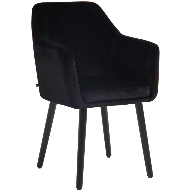 Silla De Salón Utrecht En Terciopelo Negro,Negro