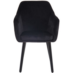 Silla De Salón Utrecht En Terciopelo Negro,Negro