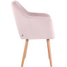 Silla De Salón Utrecht En Terciopelo Rosado,Natural