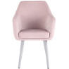 Silla De Salón Utrecht En Terciopelo Rosado,Blanco (roble)