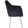 Silla De Salón Utrecht En Terciopelo Negro,Blanco (roble)