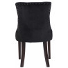 Silla De Comedor Aberdeen En Terciopelo Negro,Antiguo