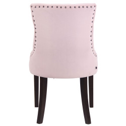 Silla De Comedor Aberdeen En Terciopelo Rosado,Antiguo