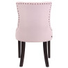 Silla De Comedor Aberdeen En Terciopelo Rosado,Antiguo