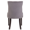 Silla De Comedor Aberdeen En Terciopelo Gris,Antiguo