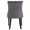 Silla De Comedor Aberdeen En Terciopelo Gris oscuro,Antiguo