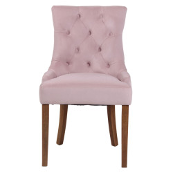 Silla De Comedor Aberdeen En Terciopelo Rosado,Antiguo claro