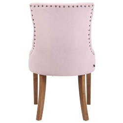 Silla De Comedor Aberdeen En Terciopelo Rosado,Antiguo claro