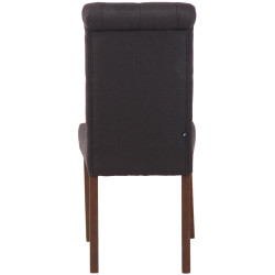 Silla de comedor Lisburn Negro,Tela