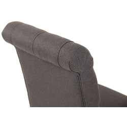 Silla de comedor Lisburn Gris oscuro,Tela