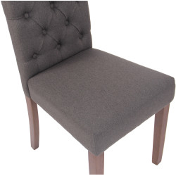 Silla de comedor Lisburn Gris oscuro,Tela