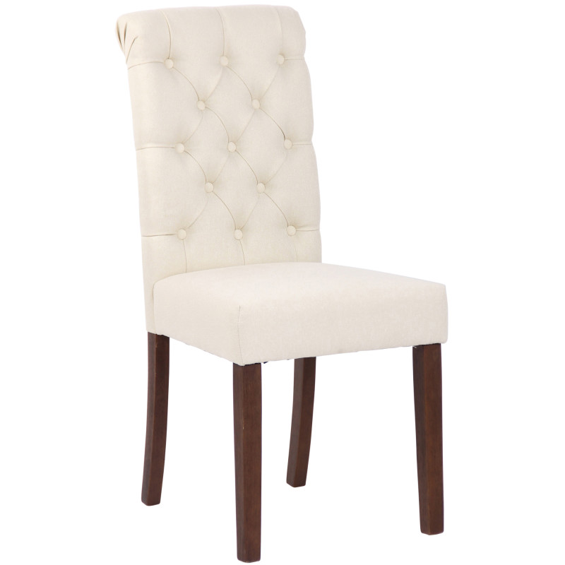 Silla de comedor Lisburn Crema,Tela