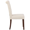 Silla de comedor Lisburn Crema,Tela