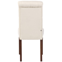 Silla de comedor Lisburn Crema,Tela