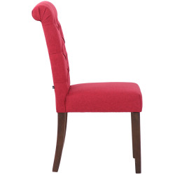 Silla de comedor Lisburn Rojo,Tela