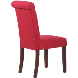 Silla de comedor Lisburn Rojo,Tela