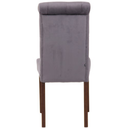 Silla de comedor Lisburn Gris oscuro,Terciopelo