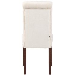 Silla de comedor Lisburn Crema,Terciopelo