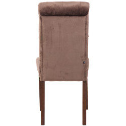 Silla de comedor Lisburn Marrón,Terciopelo