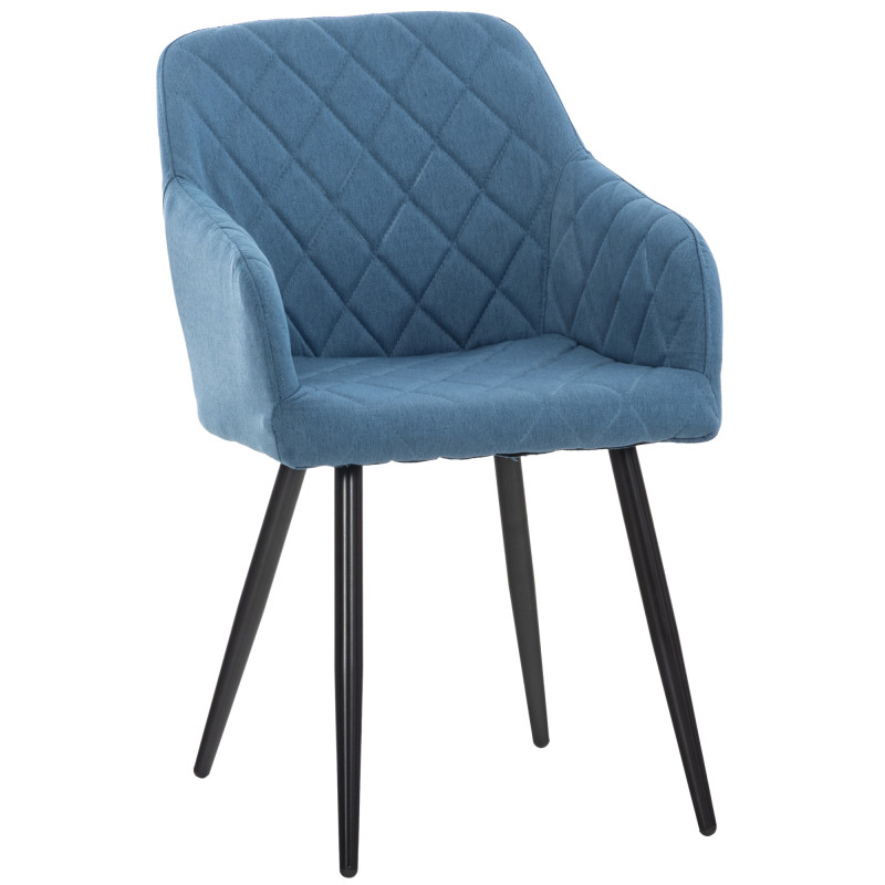 Silla de comedor Shila Tela,Azul