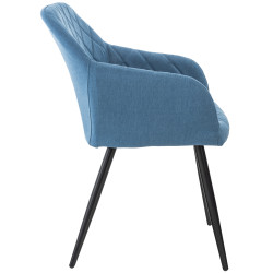 Silla de comedor Shila Tela,Azul