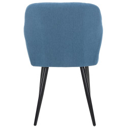 Silla de comedor Shila Tela,Azul