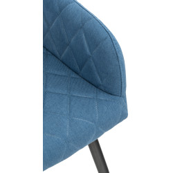 Silla de comedor Shila Tela,Azul