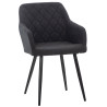 Silla de comedor Shila Tela,Negro