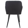 Silla de comedor Shila Tela,Negro