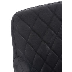 Silla de comedor Shila Tela,Negro