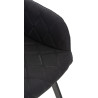 Silla de comedor Shila Tela,Negro