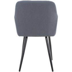 Silla de comedor Shila Tela,Gris oscuro