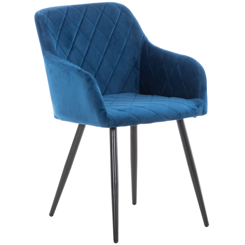 Silla de comedor Shila Terciopelo,Azul