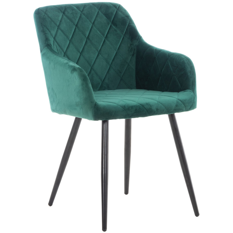 Silla de comedor Shila Terciopelo,Verde