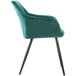 Silla de comedor Shila Terciopelo,Verde