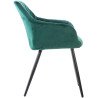 Silla de comedor Shila Terciopelo,Verde