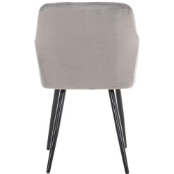 Silla de comedor Shila Terciopelo,Gris