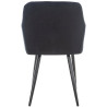 Silla de comedor Shila Terciopelo,Negro